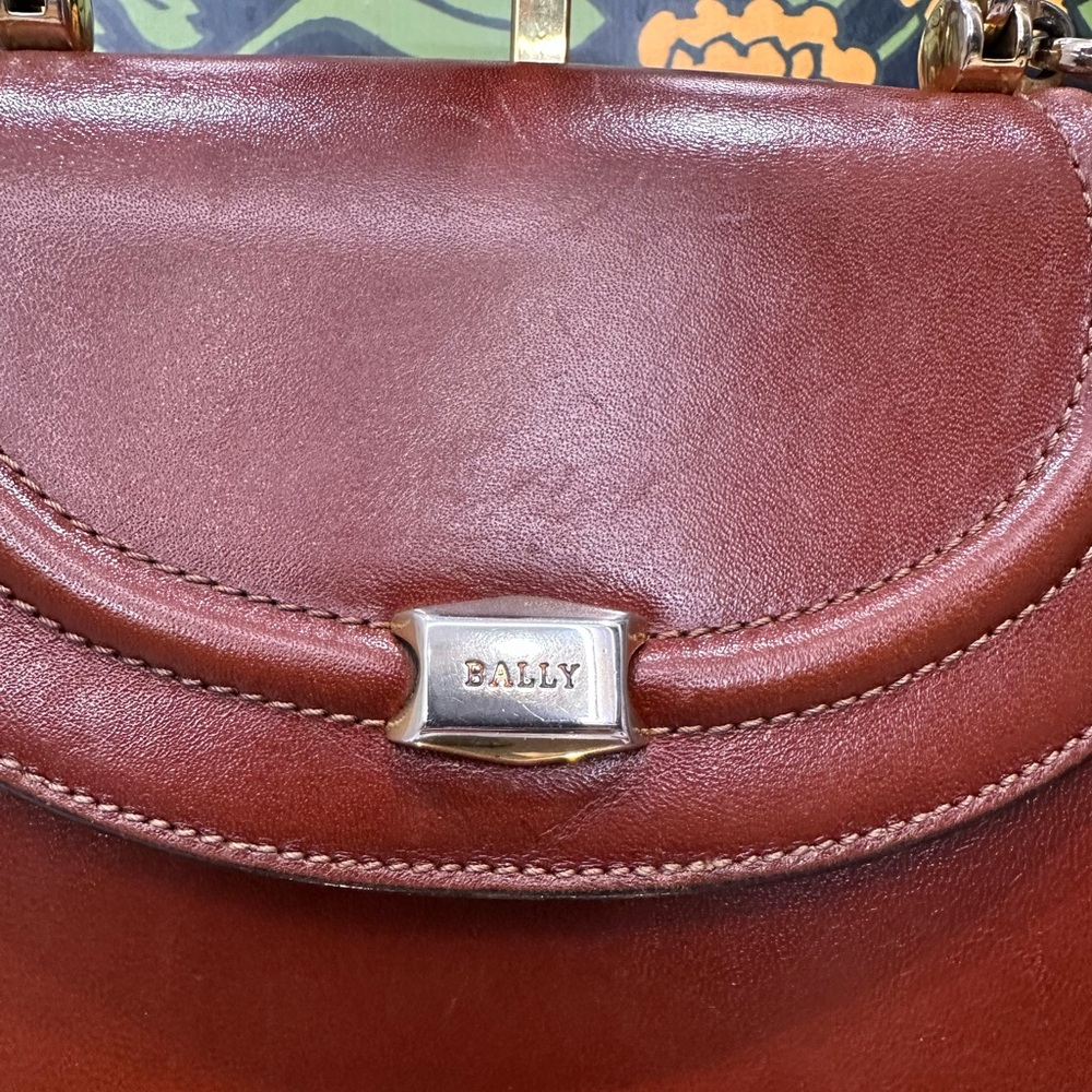 Bally Vintage Structured Leather Top-Handle Bag with Crossbody Strap - Picture 5 of 9